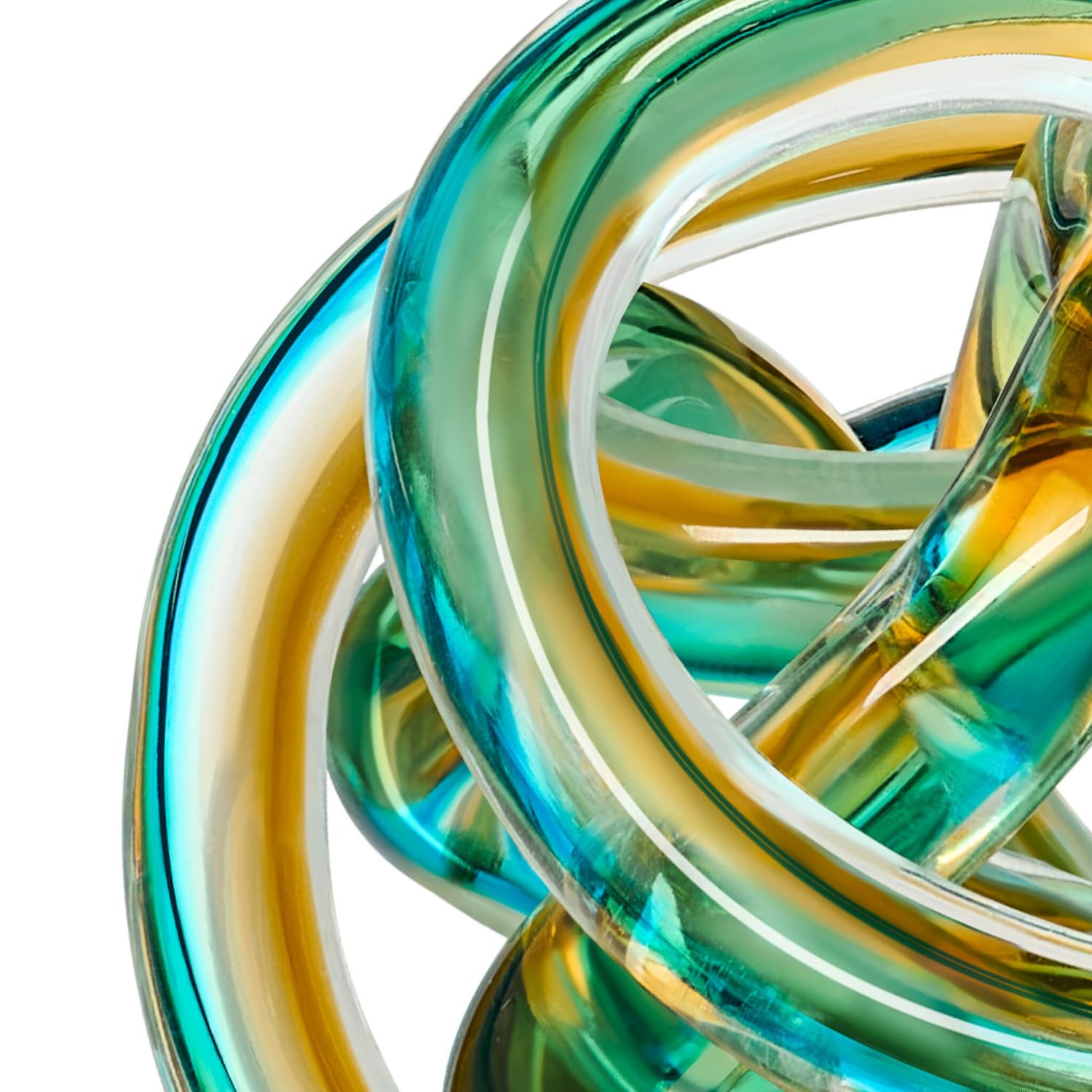 KNOT ガラス オブジェ 置物 Lサイズ 黄緑色 HAYKNOT オブジェ 置物